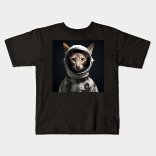 Astronaut Cat in Space - Oriental Shorthair Kids T-Shirt